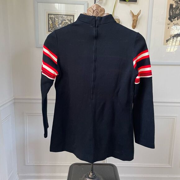 Vintage 70s Fire Islander Mock Neck Back Zip Top 11/12 M - Picture 3 of 6